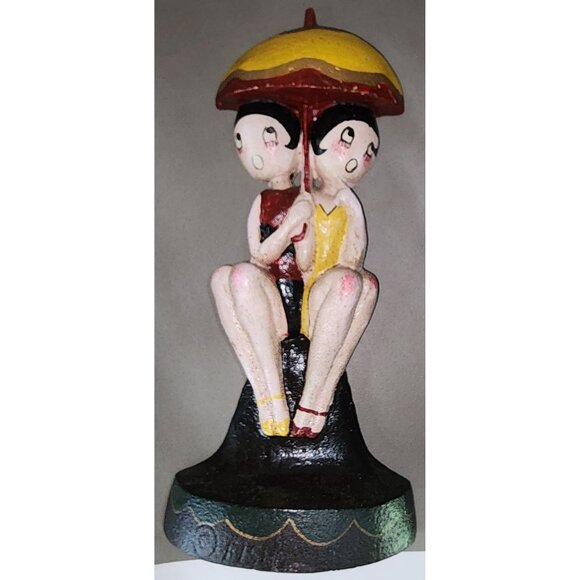 Vintage Anne Harriet Fish Sefton for Hubley Cast Iron Bathing Beauties Door Stop - Picture 11 of 14